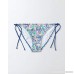 Women's Floral Halter Plunge String Bikini,Cheeky Backless Low Waist Two Piece SwimsuitA18077,Multipaisley,M B07D49LFY5